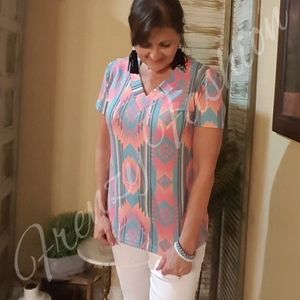 Crazy Train/ Aztec Print Top